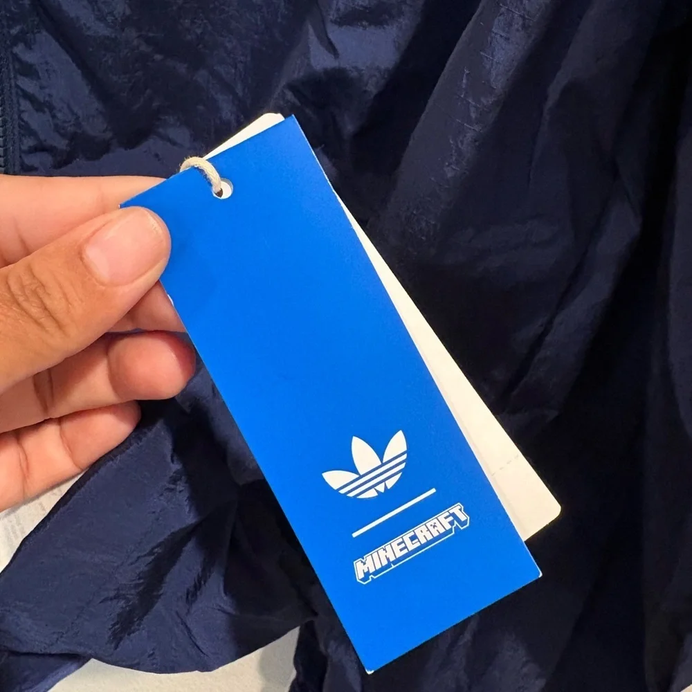 Adidas Originals X Minecraft Windbreaker Kids Size Large 13-14 Years